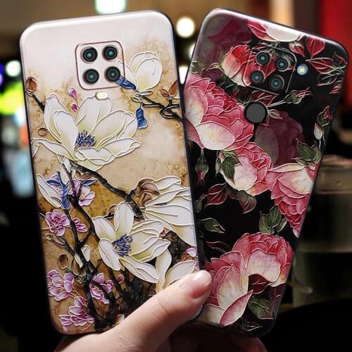 For Xiomi Xiaomi Redmi Note 9S 9 Pro Max Case Cover For Fundas Redmi Note 9Pro Note9S Note9 Pro Max Red Rose Flowers Phone Cases