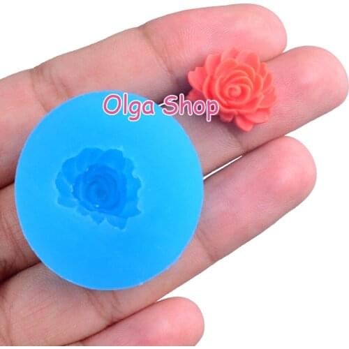 HYL357 15.7mm x 12.9mm Flower Silicone Mold Fondant Cake Decoration Candy Resin Clay Earrings Necklace Craft Soap Candle