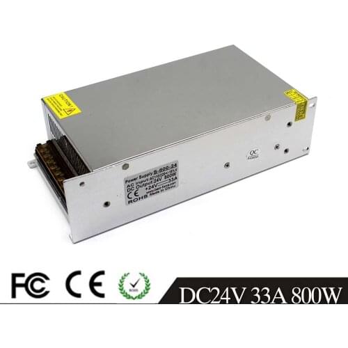 DC24V 33A 800W Power Supply Switching Driver Transformers 220V 110V AC To DC 24V Power Adapter for CCTV DIY LED Strip Lighting