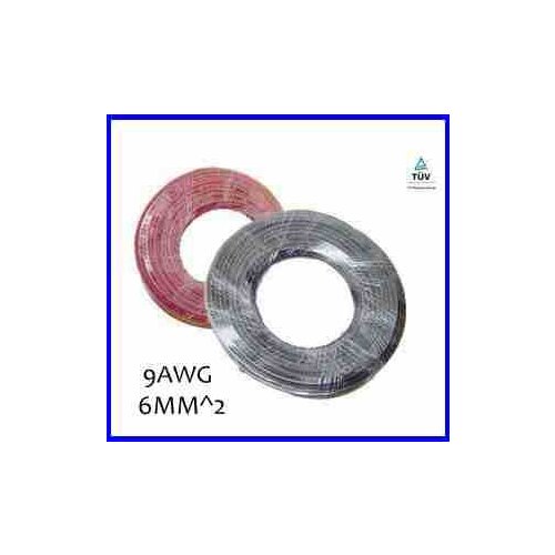 High Quality 6mm(10AWG) 10m/roll Solar Power Cable Solar Panel Electric Copper Wire Photovoltaic Cables TUV Or UL Approved