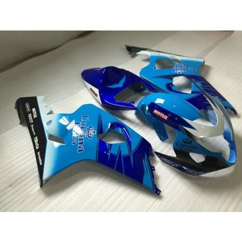Motorcycle Fairing kit for GSXR600 750 04 05 GSXR600 GSXR750 K4 2004 2005 blue Fairings bodywork +gifts KU55