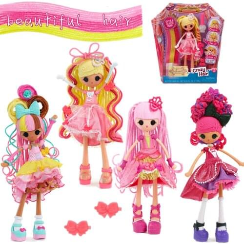 23-25cm Lalaloopsy Girls Crazy Hair Doll Scoops Waffle Cone with small accessories set Girls' doll gifts with original box