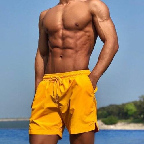 Men Casual Breathable work Pants Pockets Beach Solid Color Sport Shorts Mens Short Jogger Shorts Pant with Pocket Breathable