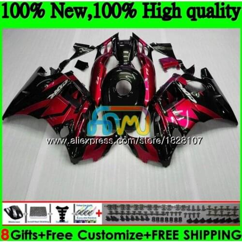 Kit +Tank For HONDA CBR600F3 600CC Hot Red black CBR 600F3 97 98 1997 1998 3BS.245 CBR600 CBR 600 FS F3 95 96 1995 1996 Fairings
