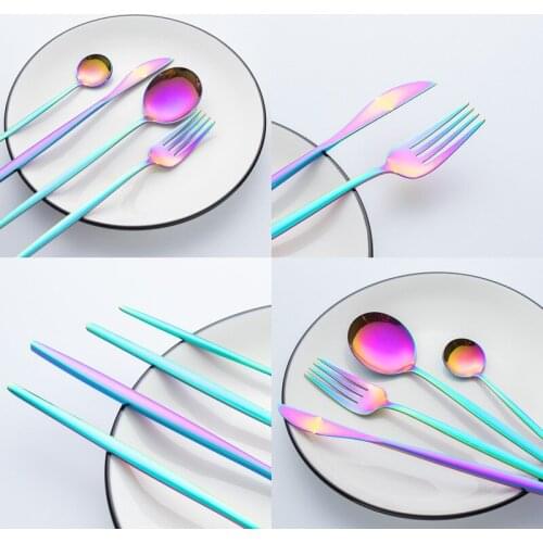 24pcs Gold Mirror Cutlery Set Stainless Steel Cutlery Set Cutlery Fork Coffee Spoon Cutlery Set Dishwasher Cutlery Set Tableware