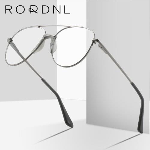 Aviation Myopia Optical Eyeglasses Frame for Men Pilot Prescription Glasses Frame Male Stainless Steel Brand Spectacles Frame