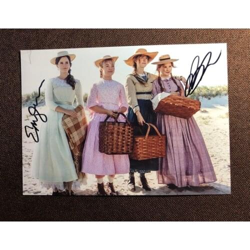 Signed Emma Watson Saoirse Ronan autographed photo 5*7 Little Women 092019M2