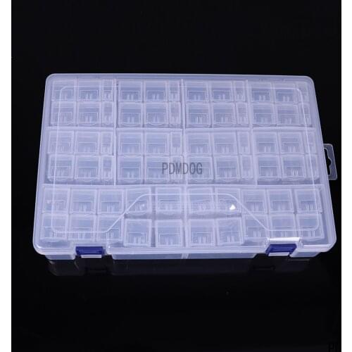 68 Grids Removable Organizer Box Rings Earring Material Sequins Boxes Nail Art Jewelry Storage Case Diamond Painting Accessories