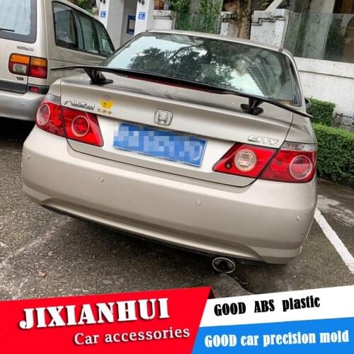 For Honda City Spoiler 2001-2005 City Spoiler TF ABS plastic Material Car Rear Wing Color Rear Spoiler