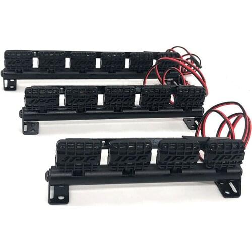 LED Roof Lamp Light Bar Bright Roof Spotlight for 1/10 TRX4 Defender SCX10 RC Car Parts Accessories Mesh Searchlight