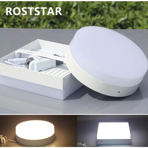 Surface Mounted LED Panel Light bulb Round Square 6w 12w 18w 24w LED Ceiling lamp Lights LED Downlight AC110v-220V