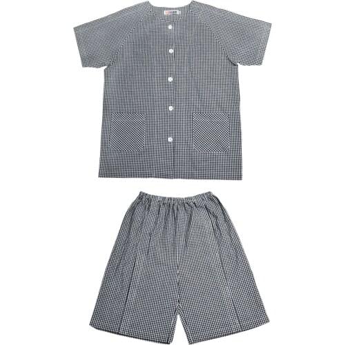 Breathable Bedridden Patients Sleepwear Hospital Home Care Short Sleeve Pajama Set Improve Nursing Efficiency