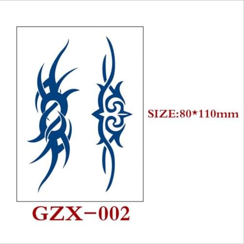 Temporary Tattoo Sticker Waterproof Durable Herbal Gardenia Blue Tattoos Fashion Women Girls Arm Leg Chest Body Art T1910