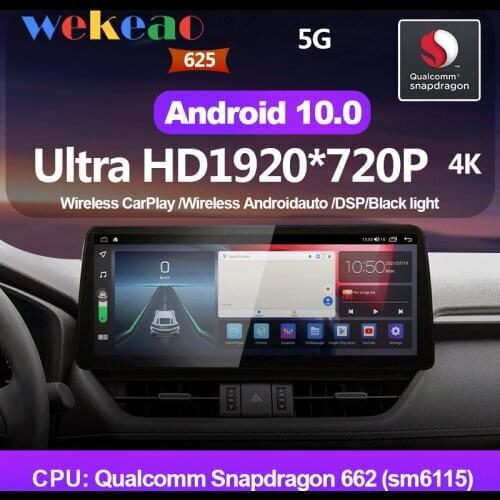 Wekeao Android 10 Car Radio For Toyota RAV4 Wing Release Wilanda Navigation Multimedia System Autoradio Dvd Player GPS 12.3"