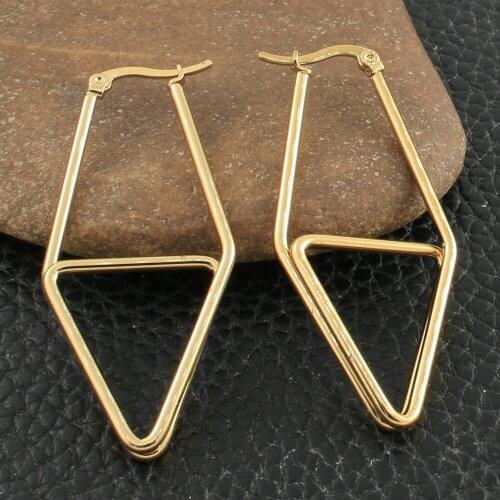 Womens Simple Earring Fashion Stainless Steel Jewelry Earrings For Women Gift Joyas De Acero Inoxidable Para Mujer EGAZAEDN