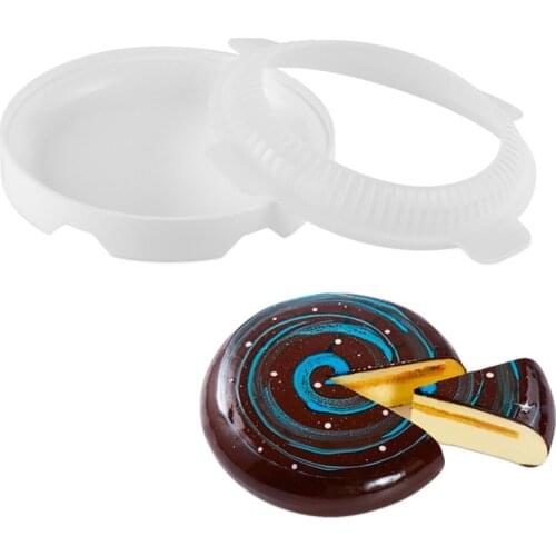 1set Round Eclipse Silicone Cake Mold For Mousses Ice Cream Chiffon Cakes Baking Pan Decorating Accessories Bakeware Tools