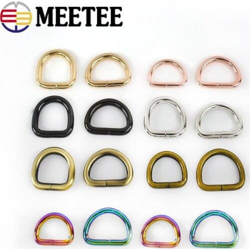 10pcs Meetee 20/25mm O D Rings Metal Buckles for Dog Collar Bag Belt Webbing Clasp DIY Leather Craft Hardware Accessories