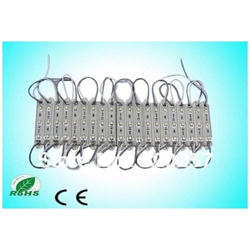 100pcs/lot DC12V waterproof 3pcs 3528 SMD led module white/warm white/red/green/blue/yellow