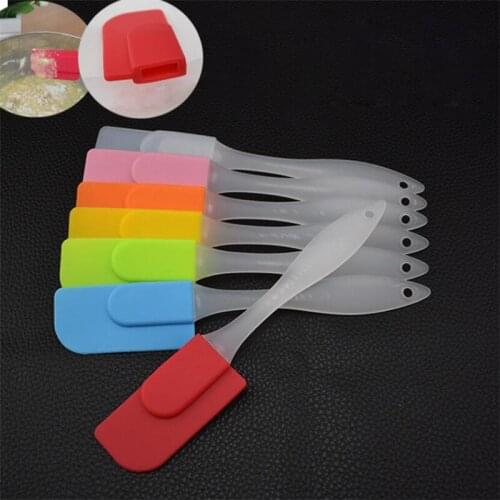19CM Long Pastry Tools Silicone Spatula Baking Scraper Cream Butter Handled Cake Spatula Cooking Cake Brushes Kitchen Tool