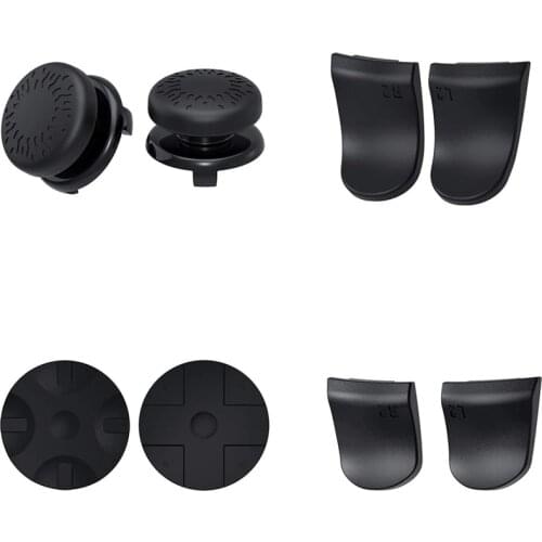 8 in 1 Thumb Stick Grips Key Caps Thumb Grips Sticks + L2 R2 Trigger Extender Button for Playstation 5 Controller