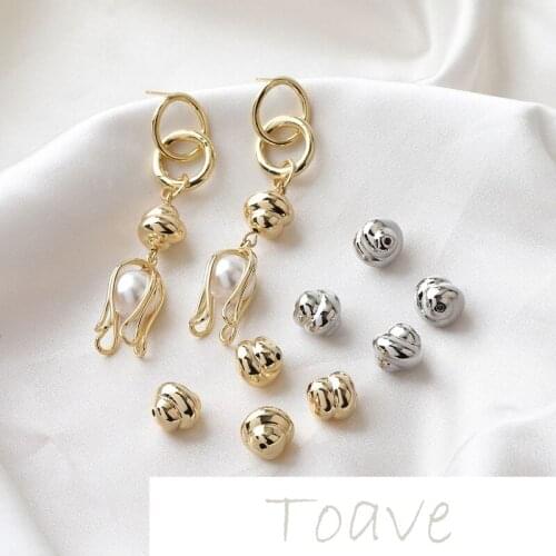 Resin conch shape, straight hole, color-preserving electroplating, no peeling, compact and exquisite bead diy bead material