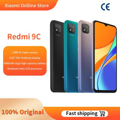 Xiaomi Redmi 9C global version Xiaomi smartphone 3GB + 64GB,13MP rear camera MTK Helio G35 6,53 "big display 5000 mAh