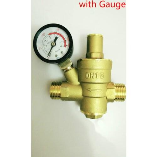 1/2 DN15 male Thread Brass water pressure regulator with Gauge,pressure maintaining valve,Tap water pressure reducing valve