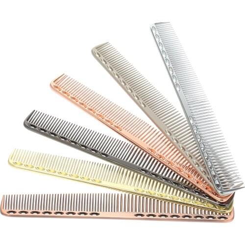 1pcs Metal Comb Barber Styling Brush Tool Anti-Static Hairdressing Hairbrush Salon Combs Hair Cutting Tool Detangling Comb