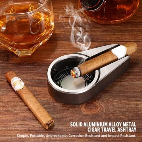 Metal Gadgets Cigar Ashtray Simple Design Cigarette Ashtray Practical Pokcet Tobacco Ash Tray Portable Ashtray