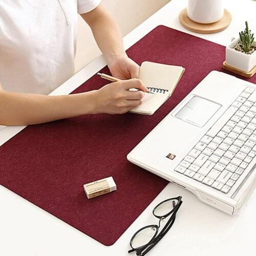 Multi-Functional Mouse Pad Large Felt Black Gaming Mouse Pad Office Desk Laptop Keyboard Mat 63.5 x 32.5cm коврик для мышки