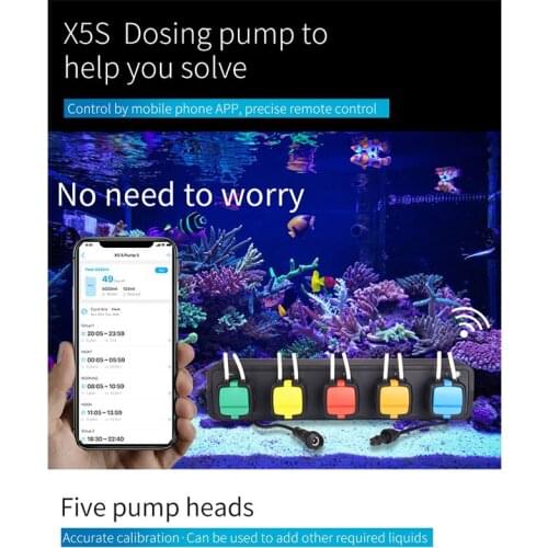 Aquarium dosing pump Kamoer X5S WiFi program programable peristaltic pump saltwater marine coral reef aquarium fish tank