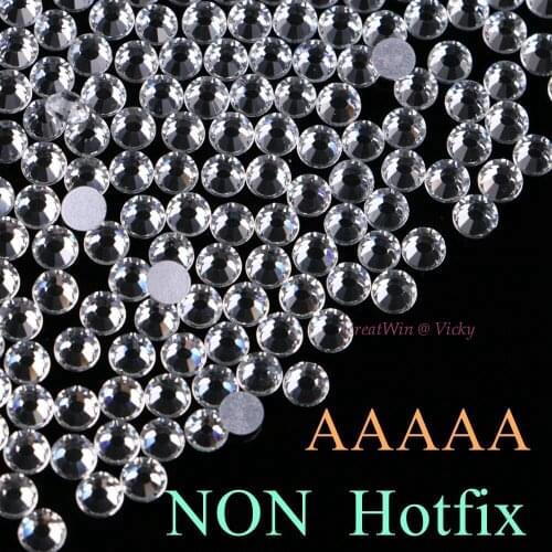 NON Hotfix Rhinestone For Nail Art Glue On SS4 to SS40 Top Quality Clear Crystal Flatback Crystal Strass Decoration Diamond