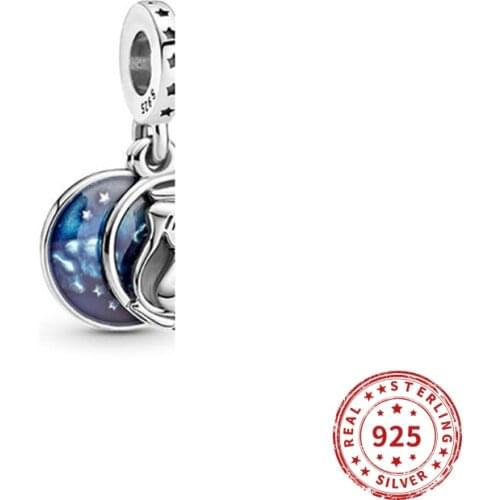 Real 925 Sterling Silver Beads Dumbo Sweet Dreams Dangle Charm Fit Original Pandora Bracelets Bangles Women Jewelry