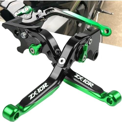 Motorcycle Clutch Brake Lever CNC Aluminum Extendable Adjustable Foldable Levers FOR KAWASAKI ZX10R ZX-10R ZX 10R ZX10 R 2016