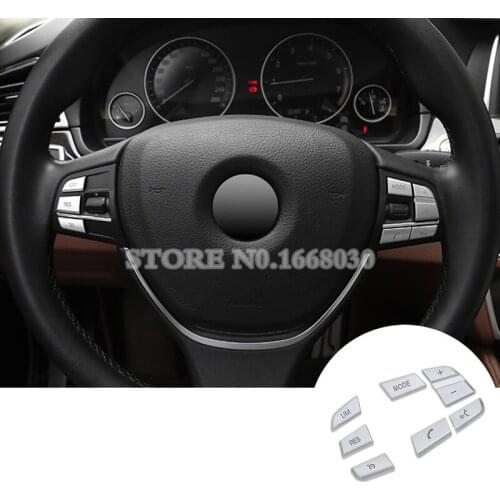 Inner Steering Wheel Button Trim Cover 7pcs For BMW 5 Series GT F07 2014-2017 Car accesories interior Car decoration