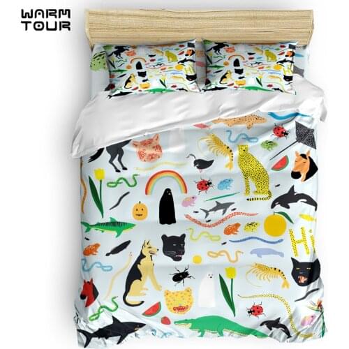 WARMTOUR Duvet Cover Everyone is Invited Duvet Cover Set 4 Piece Bedding Set For Beds DHL Shipping Method