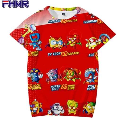 3D Boys Super Zings Print Girls Funny T-shirts Superzing Children 2021 for summer Clothing Kids Clothes Baby Short sleeve shirt