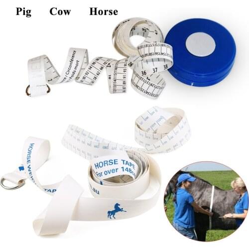 1PCS Horse Pony Pig Cattle Weighting Tape Weight Ponies Estimate Ruler Manual 2.5m Length Girth Veterinary Equipment Farming