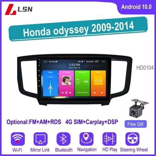 10" Android 10 For Honda Odyssey 2015,2016,2017,2018,2019 Multimedia Video GPS Navigation Car DVD Player Auto Stereo Radio Navi