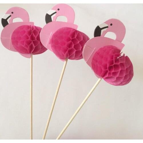 100pcs Set Wholesale Flamingo Birdie Toothpick Dessert Cake Dinnerware Toothpick Party Cocktail Fork Kitchen Accessories Fork
