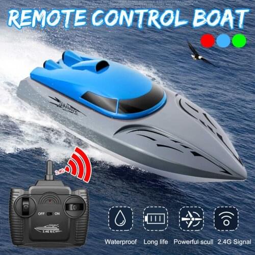2.4G Electric RC Boat High Speed Radio Remote Controlled Speedboat Racing Ship Rechargeable Steerable Boats Adults RC Toys