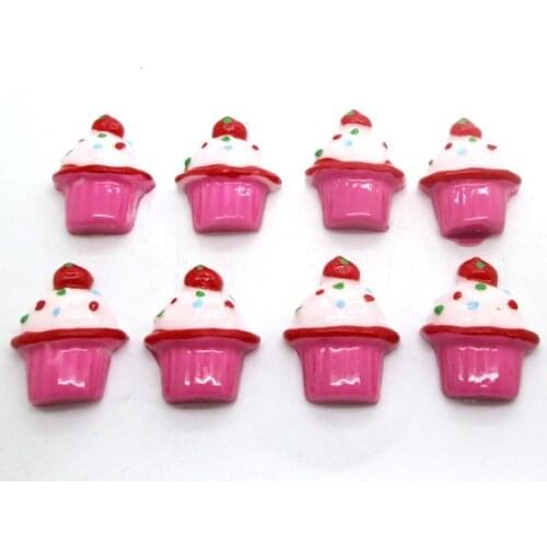 20Pcs Colorful Resin Ice Cream Decoration Crafts Flatback Cabochon Scrapbooking Fit Hair Clips Embellishments Beads Diy