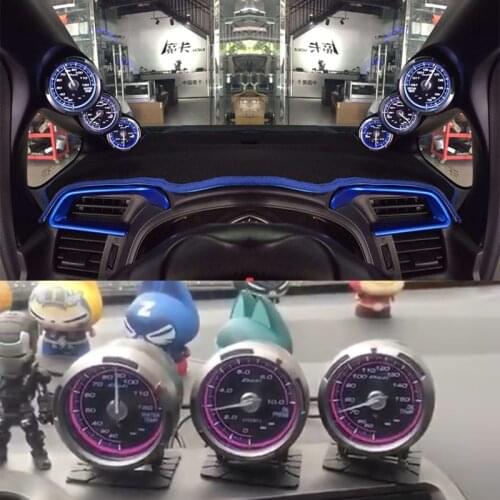 Car Defi C2 Gauges 60mm Blue/ Pink Water Temperature Gauge Vacuum Meter RPM Oil Temp Turbine Volts Gauge