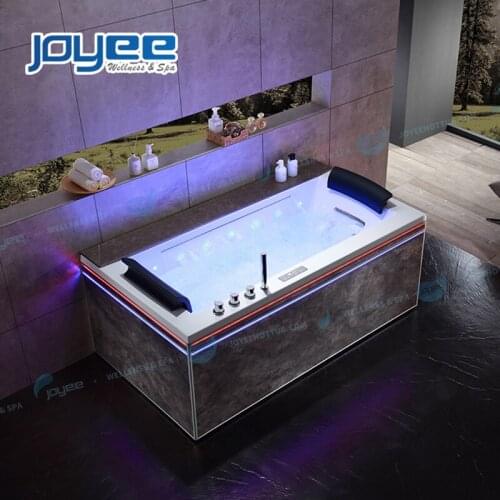 JOYEE freestanding massage 3 sided jets acrylic apron jakuzi bathtubs whirlpools hydro massage