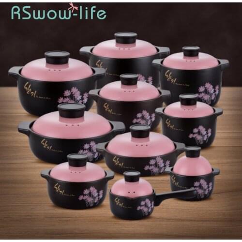 Household Chinese style Gas Ceramic Health Casserole Ceramic Pot Porridge Casserole Ceramic Pot Stone Pot Soup For Kitchen