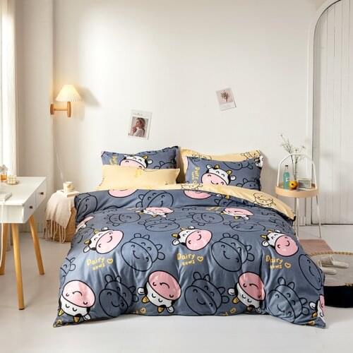 Solstice Home Textile Star Stripe Blue Duvet Cover Pillowcase Flat Sheet Kid Boy Bedding Set King Full Twin Bedclothes Bed Linen