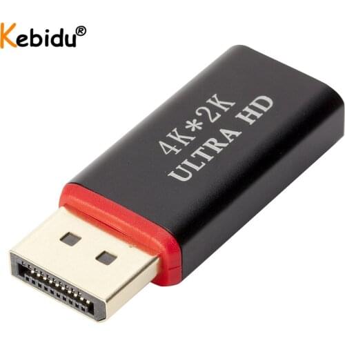 KEBIDU 4K 30Hz Display Port DP To HDMI-compatible Converter DP Adapter Video Audio Connector Male To Female For HDTV PC