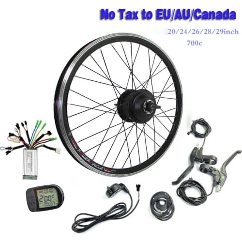 SOMEDAY Ebike Conversion kit 48V 250W Rear Rotate brushless Gear Hub Motor wheel with KT LCD3 Display for 16-28inch 700c