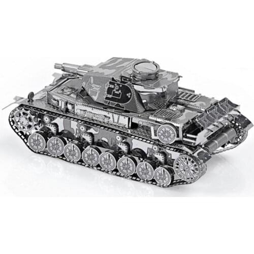Piececool tank models 3D Metal Puzzle IV Tank Model DIY Laser Cutting Assemble Jigsaw Toy Desktop decoration GIFT For Adults