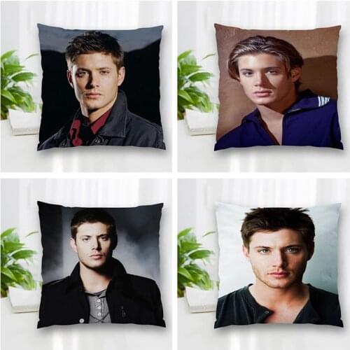 Custom Square Pillowcase Jensen Ackles Soft Pillow Cover Zippered More Size Two Sides DIY gift Pillowcase 35x35cm 60x60cm